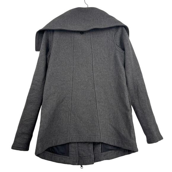 Lululemon Virasana Blanket Wrap Jacket Size 10 Heathered Charcoal Oversized Boxy - Picture 10 of 14
